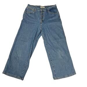Levi's Jeans Mile High Cropped Wide Leg Button Fly‎ Denim Pants Casual Womens 29